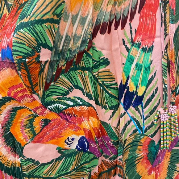 Brand new. FARM Rio Macaw Leaves Cut—Out Midi dress. Size S. - Picture 2 of 5